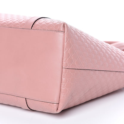 Gucci Soft Microguccissima Medium Zippered Satchel Soft Pink 9 of 13