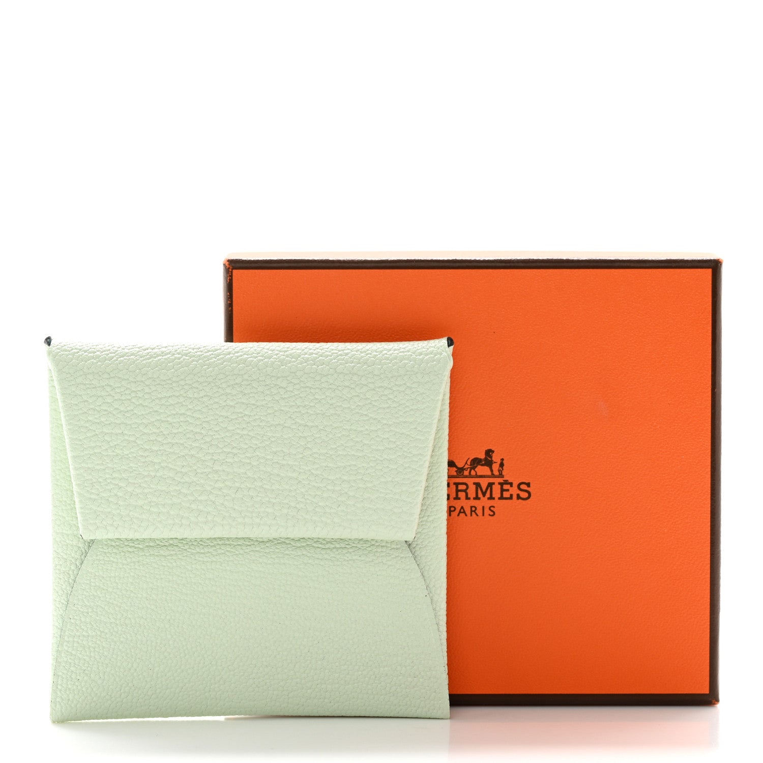 Hermes Chevre Mysore Bastia Verso Coin Purse Vert Fizz Bleu Zephyr 8 of 8