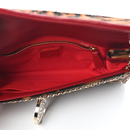 Christian Louboutin Pony Hair Leopard Print Riviera Clutch 5 of 9