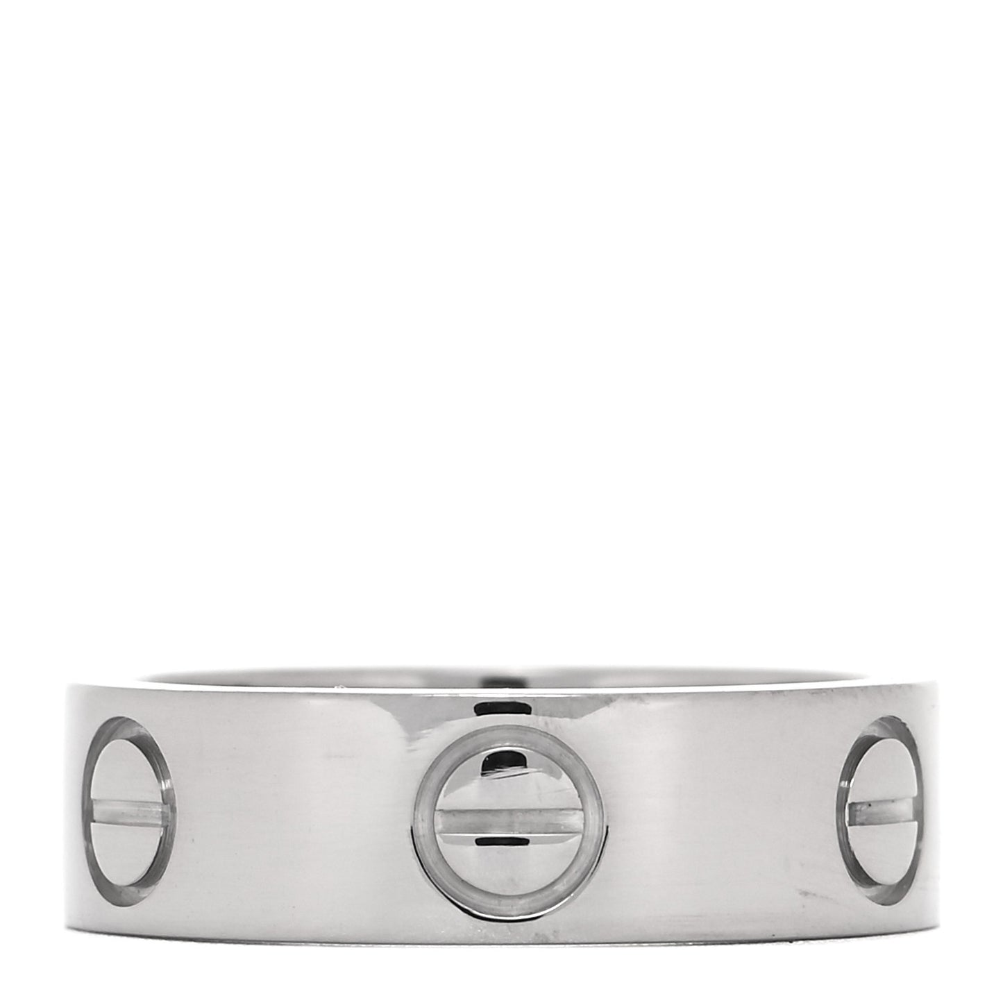 18K White Gold 5.5mm LOVE Ring 51 5.75