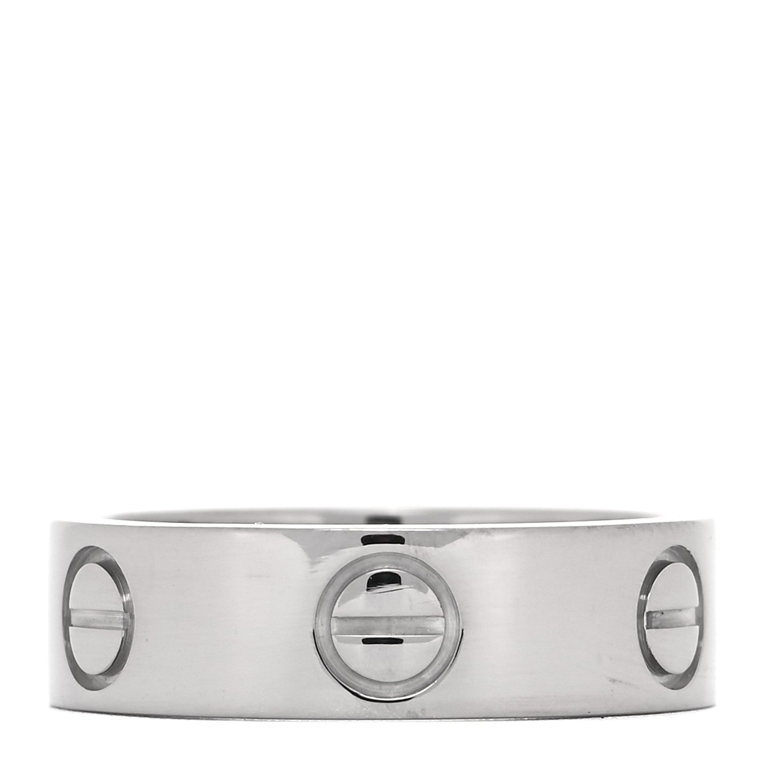 Cartier 18K White Gold 5.5mm LOVE Ring 51 5.75 3 of 4