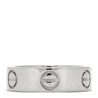Cartier 18K White Gold 5.5mm LOVE Ring 51 5.75 3 of 4