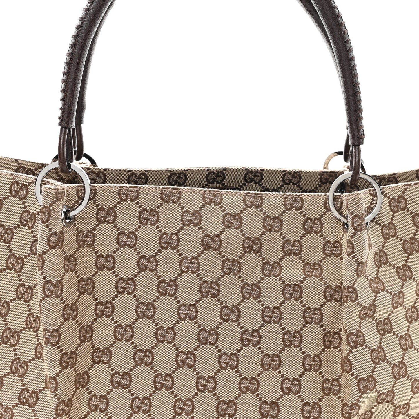 Monogram Large Bucket Tote Dark Brown