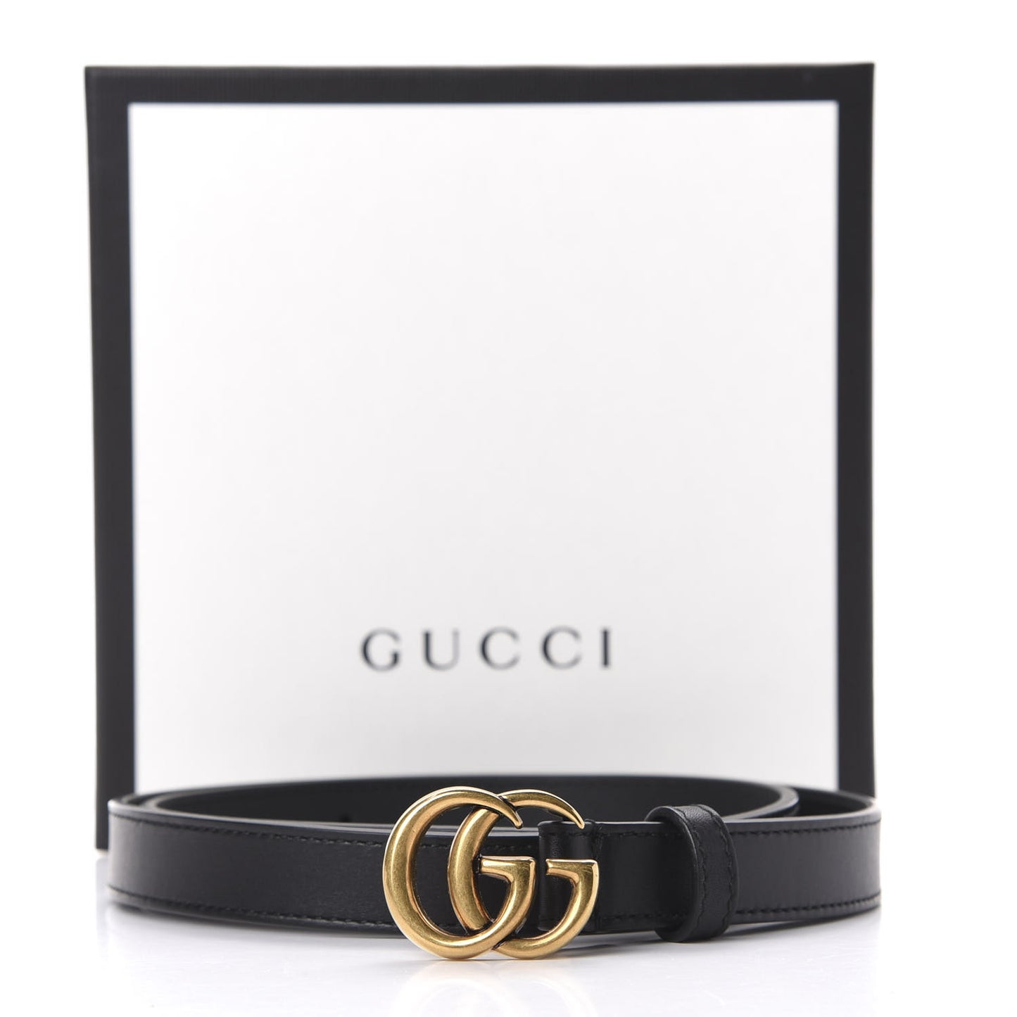 Calfskin Double G 20mm Belt 80 32 Black