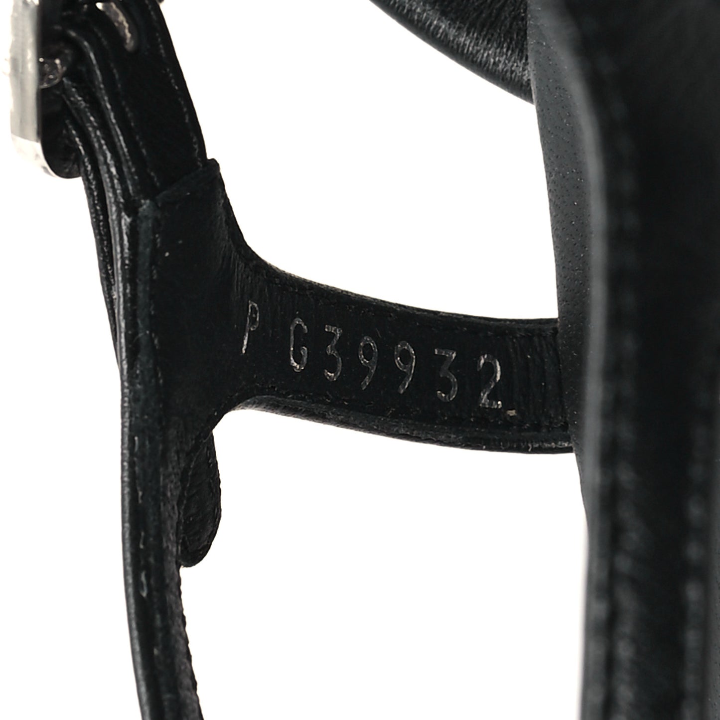 Lambskin Strass CC Thong Sandals 36.5 Black