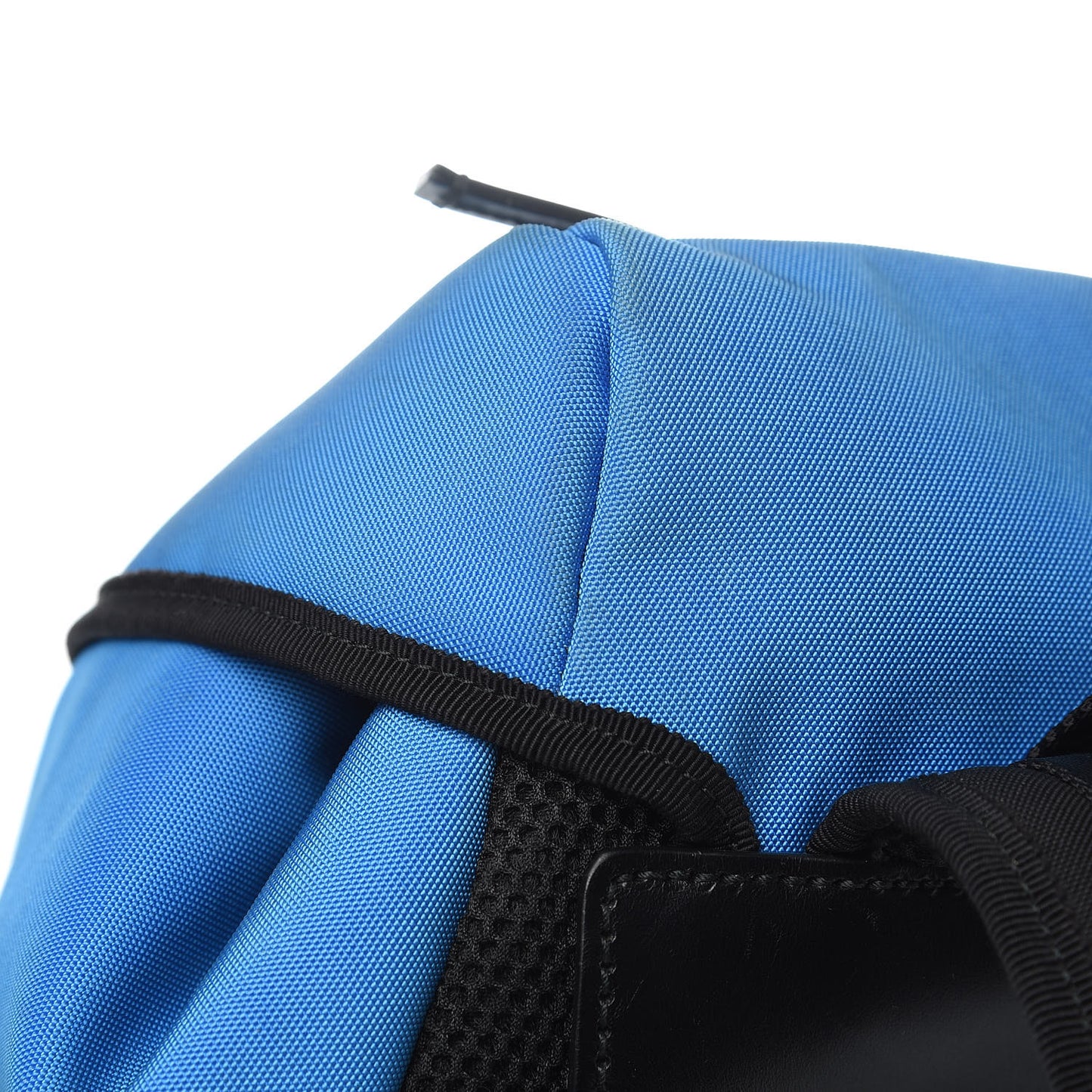Nylon Embroidered Web Double Buckle Backpack Blue