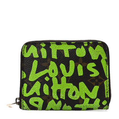 Louis Vuitton Monogram Graffiti Zippy Coin Purse Wallet Green 1 of 9