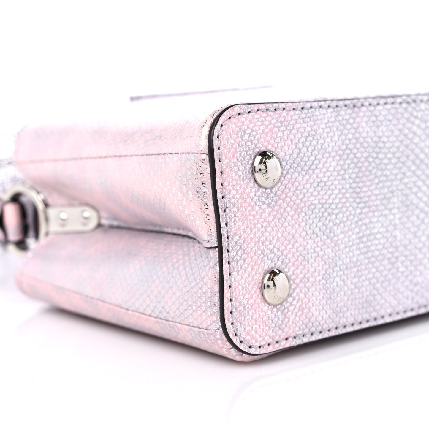 Metallic Lizard Mini Capucines Pink Purple