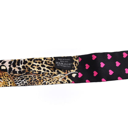 Hermes Silk Jungle Love Love Twilly Black Vert Rose Vif 3 of 5