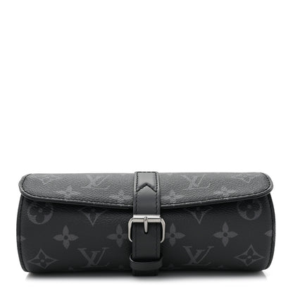 Louis Vuitton Monogram Eclipse 3 Watch Travel Case 1 of 10