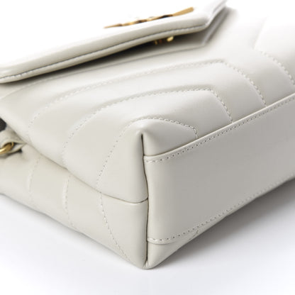 Saint Laurent Calfskin Y Quilted Monogram Toy Loulou Crossbody Bag Ivory 6 of 11