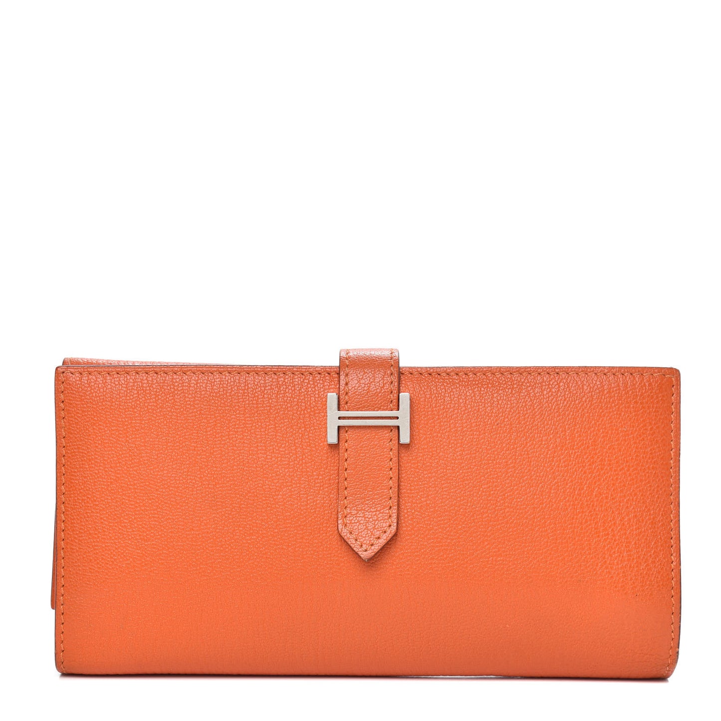 Chevre Mysore Tri-Fold Bearn Wallet Orange