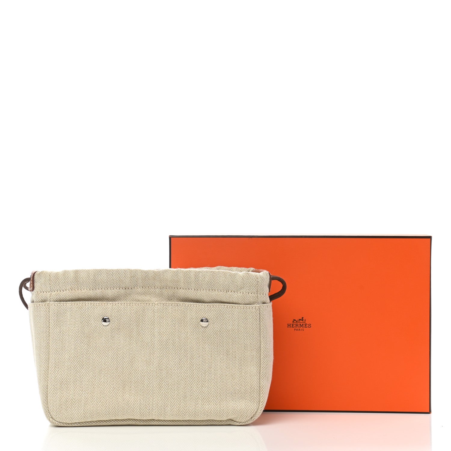 Hermes Canvas Barenia Fourbi 20 PM Pouch Naturel Fauve 8 of 11