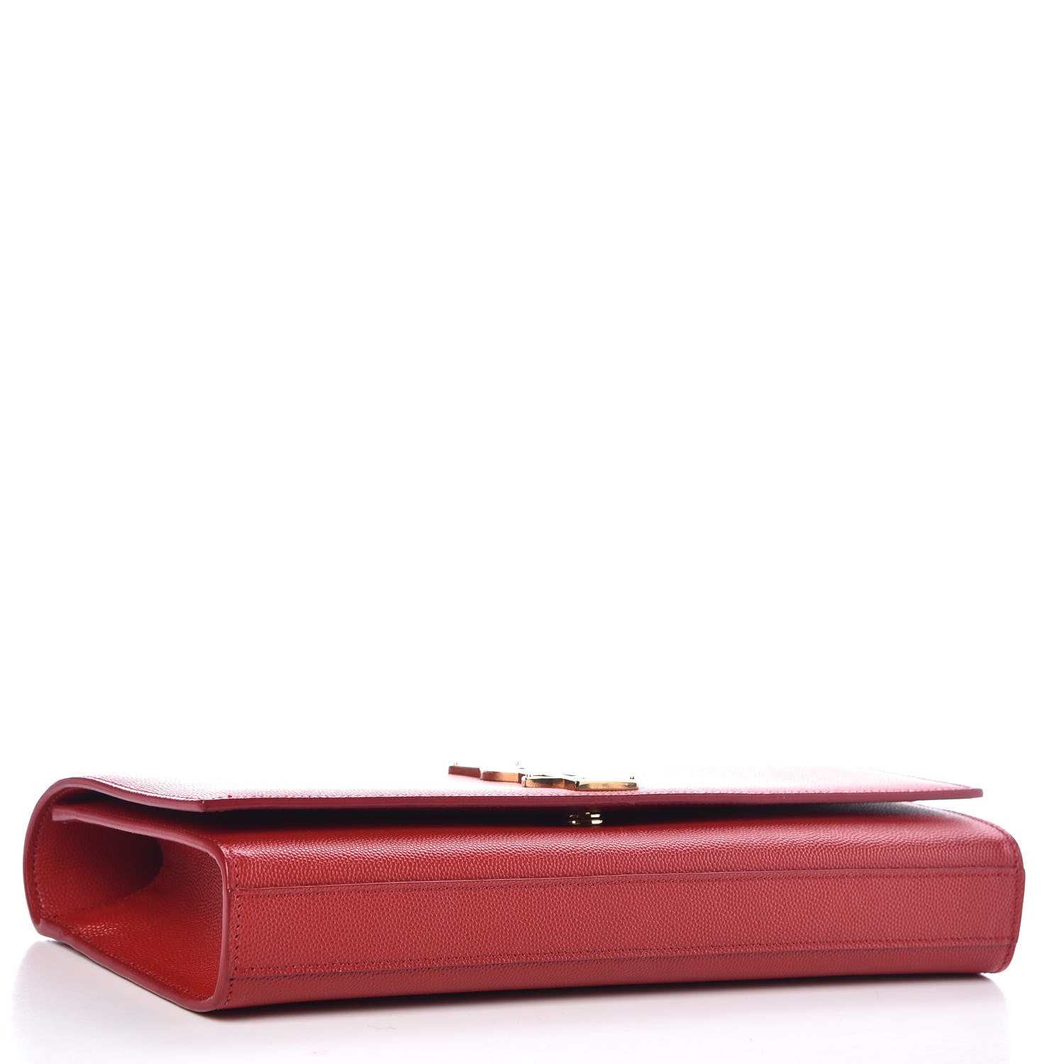 Saint Laurent Grain De Poudre Classic Monogram Cassandre Clutch New Red 4 of 10