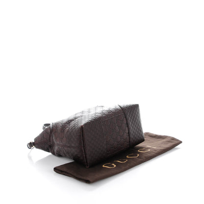 Gucci Guccissima Medium Bree Foldover Tote Chocolate 4 of 7