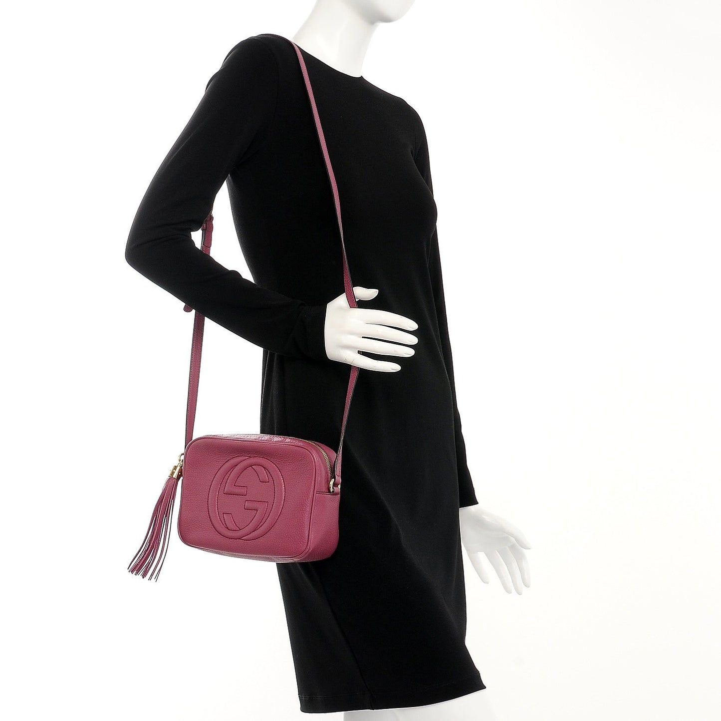 Pebbled Calfskin Small Soho Disco Bag Peonia Flower