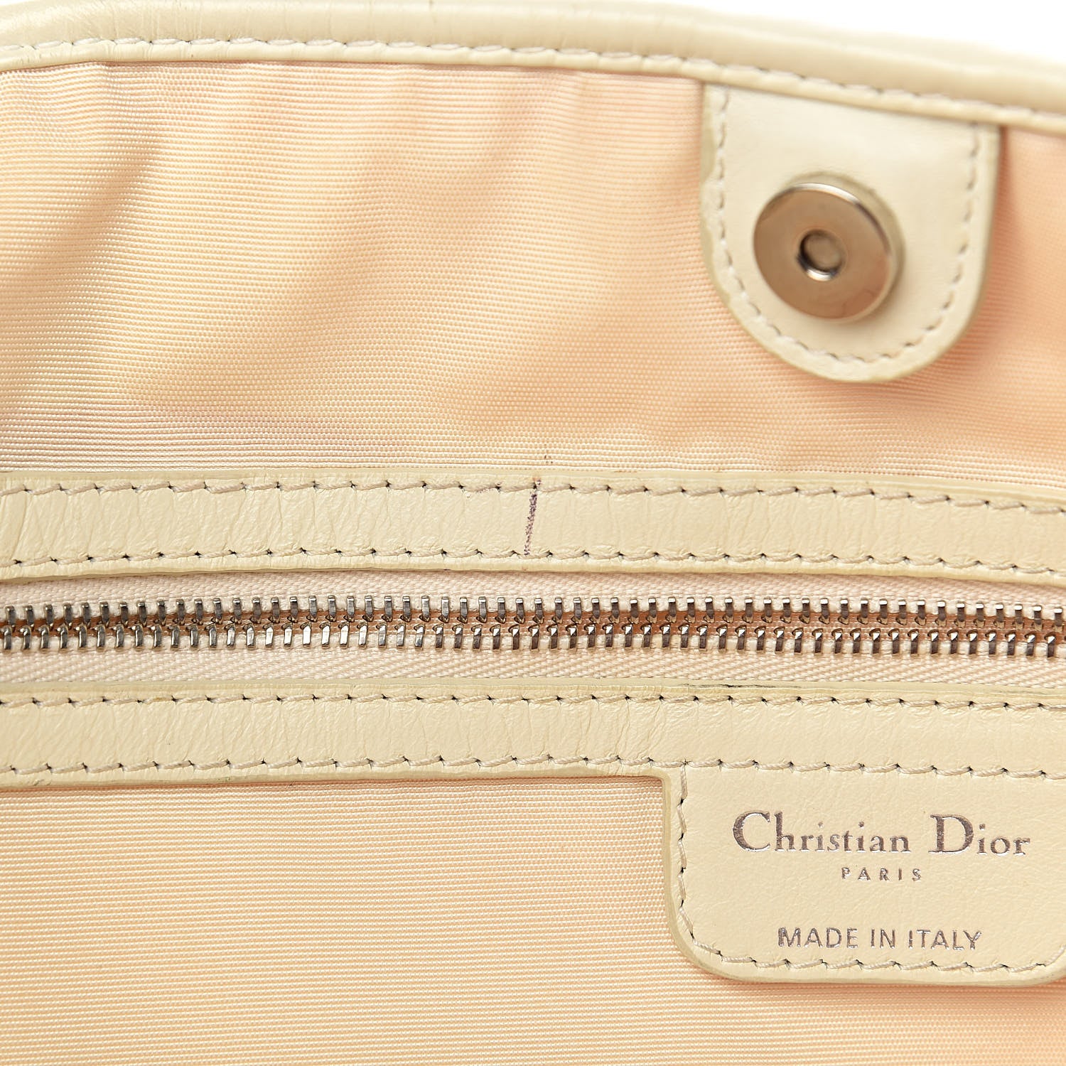 Christian Dior Coated Canvas Cannage Small Panarea Tote White 8 of 23