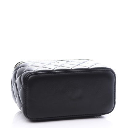 Chanel Lambskin Quilted Small Vanity Case With Chain Black 3 of 10