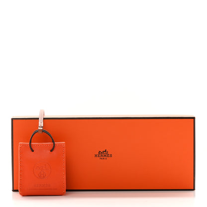 Hermes Milo Lambskin Swift Shopping Bag Charm Feu Gold 4 of 4