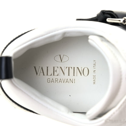 Valentino Garavani Calfskin Womens V Punk Low Top Sneakers 40 White Black 7 of 7