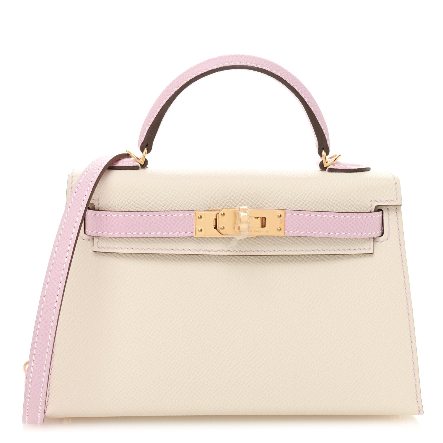 Hermes Epsom Horseshoe Mini Kelly Sellier 20 Craie Mauve Sylvestre 1 of 16