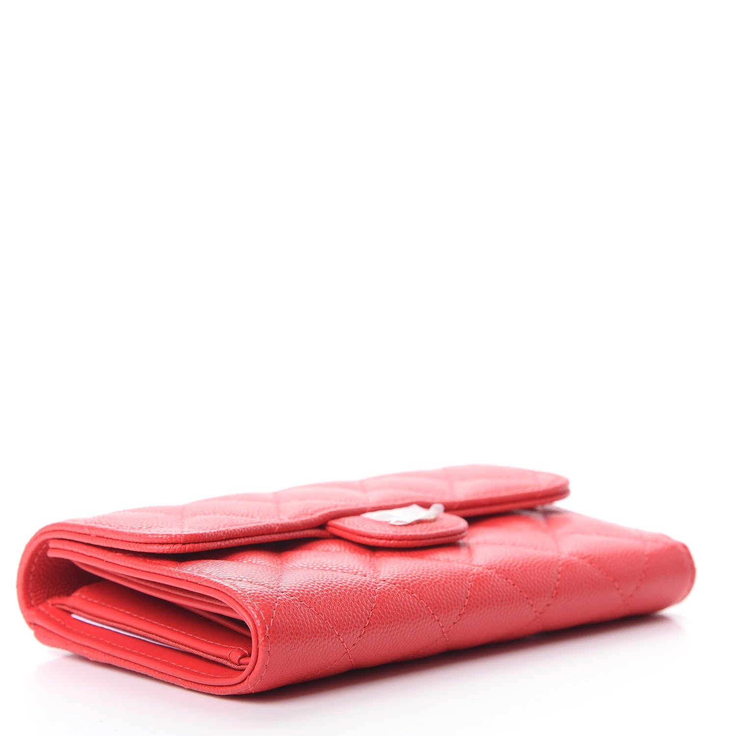 Chanel Caviar Quilted Medium Flap Wallet Red 4 of 9