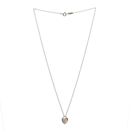Tiffany 18K Yellow Gold Mini Heart Lock Pendant Necklace 3 of 7