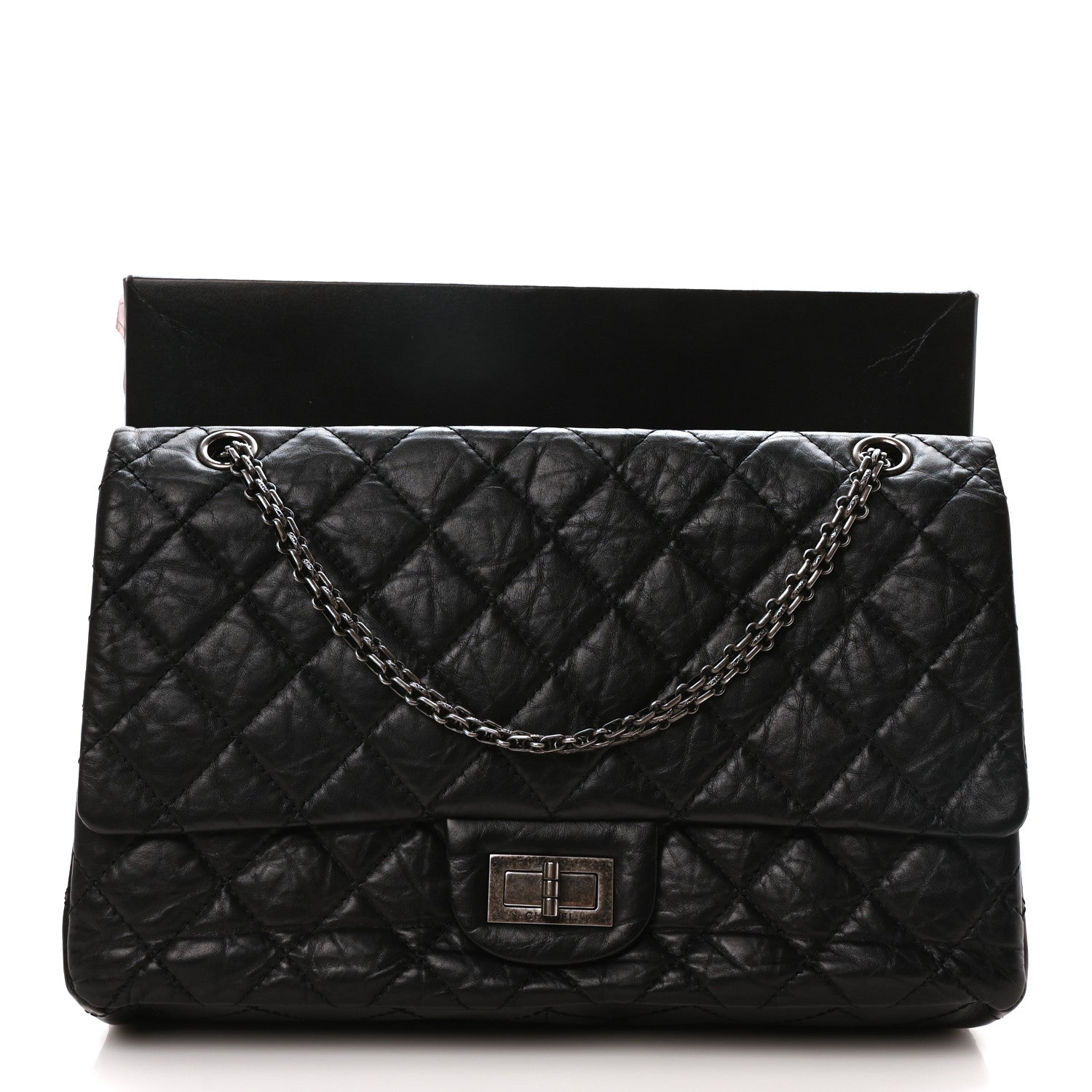 Chanel Aged Calfskin Quilted 2.55 Reissue 227 Flap Black 11 of 11