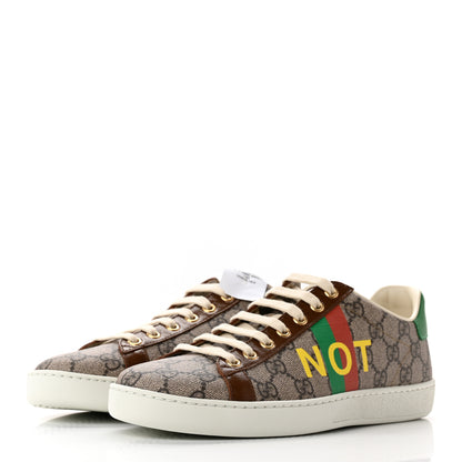 Gucci GG Supreme Monogram Fake/Not Womens Ace Sneakers 38.5 Beige New Shamarock Brown Sugar 3 of 10