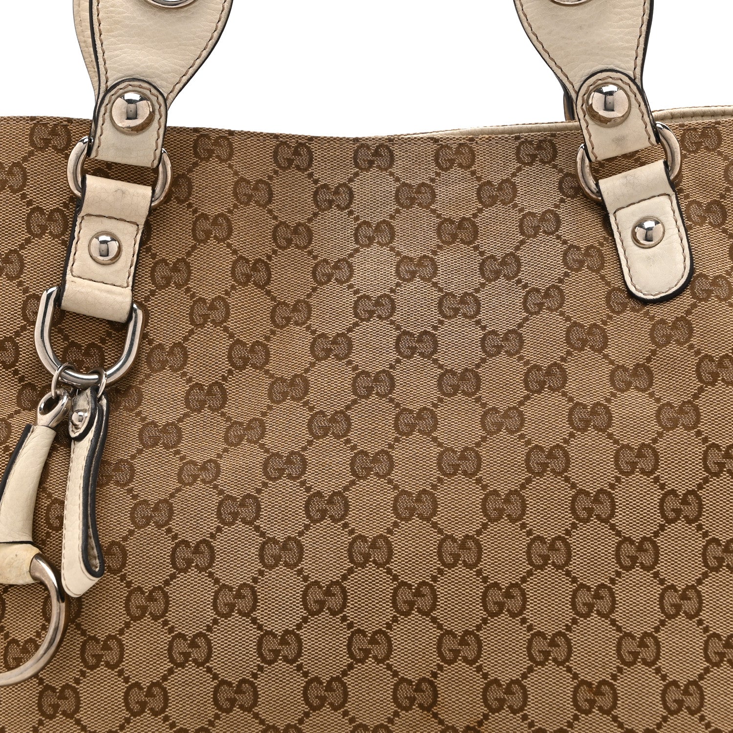 Gucci Monogram Medium Icon Bit Tote Off White 9 of 11