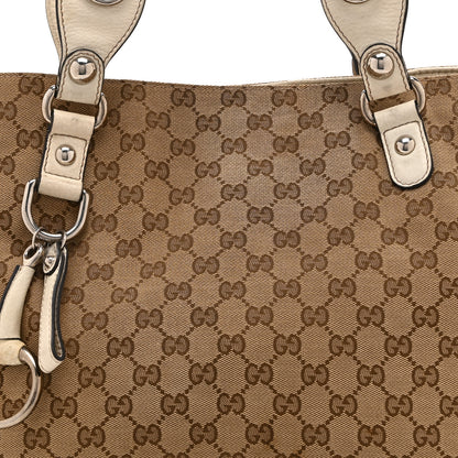 Gucci Monogram Medium Icon Bit Tote Off White 9 of 11