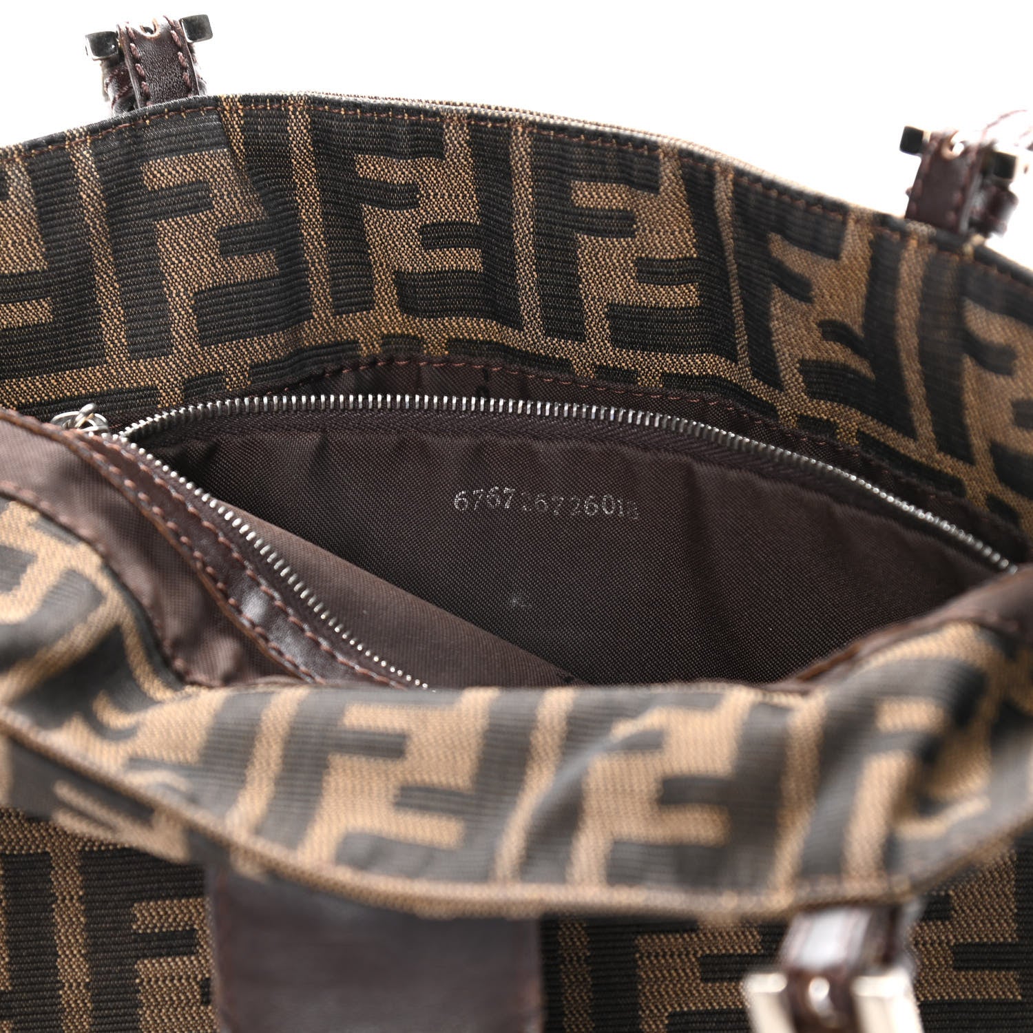 Fendi Zucca Shoulder Bag Tobacco 13 of 22