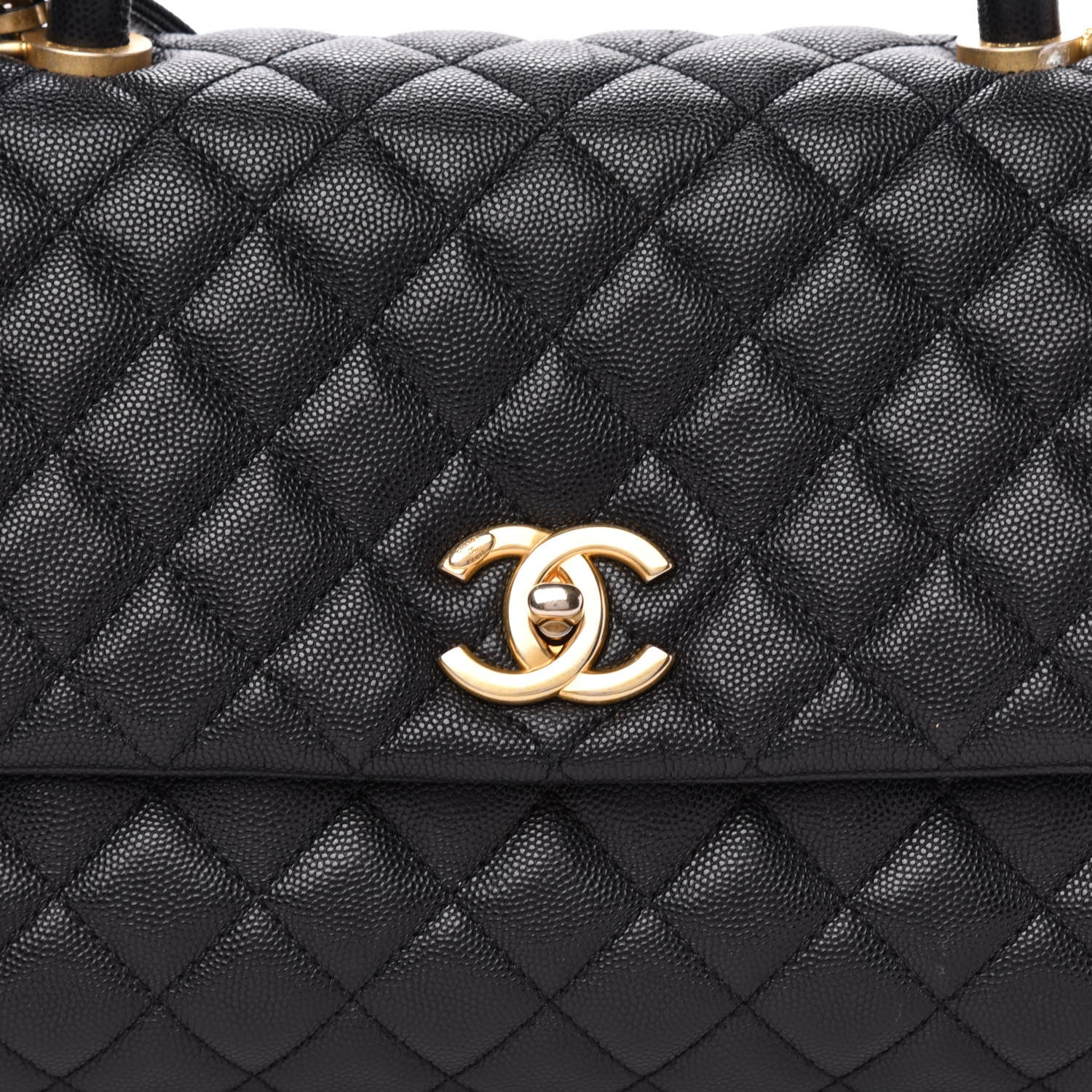 Chanel Caviar Quilted Small Coco Handle Flap Black 10 of 11
