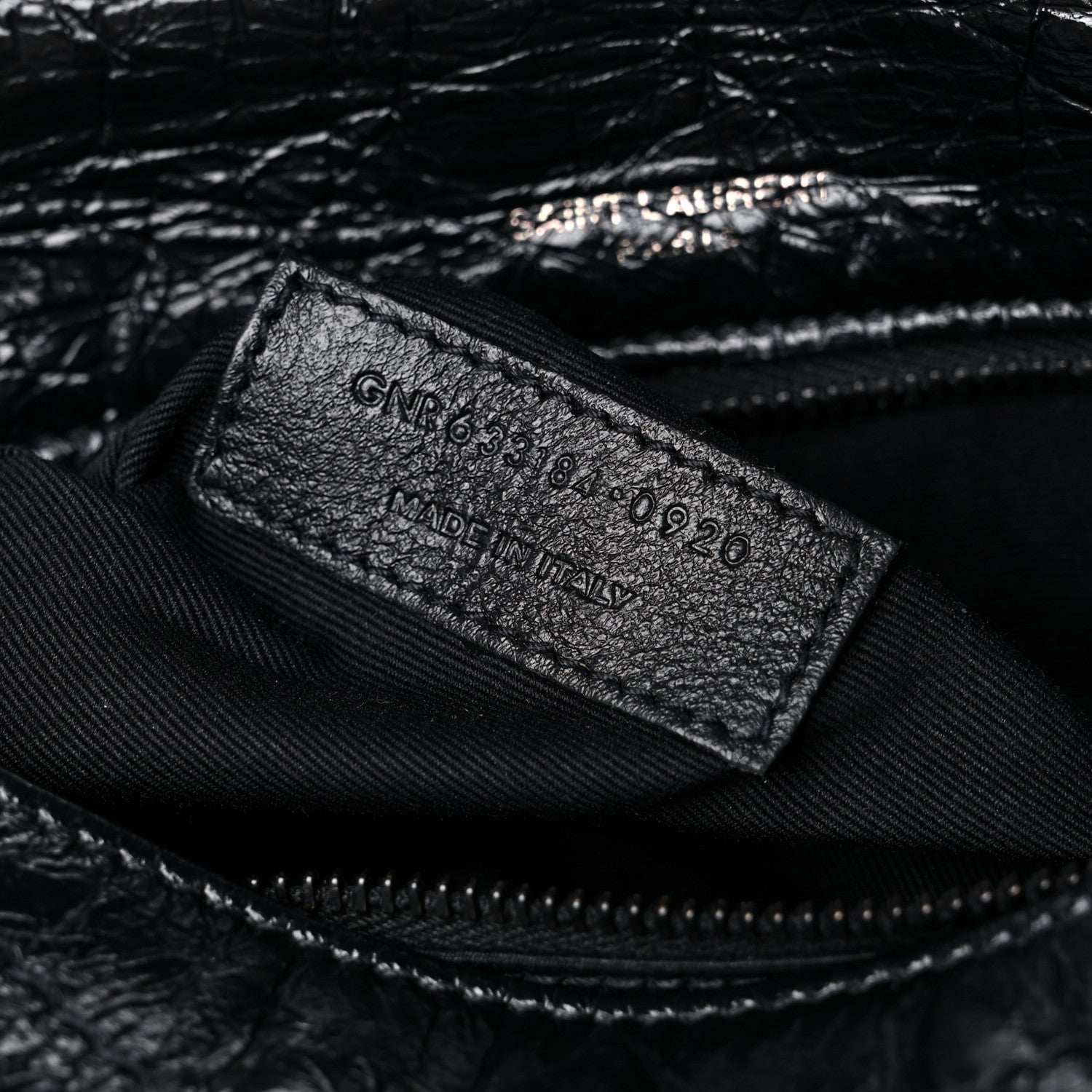Saint Laurent Crinkled Calfskin Matelasse Monogram Medium Niki Chain Satchel Black 8 of 11