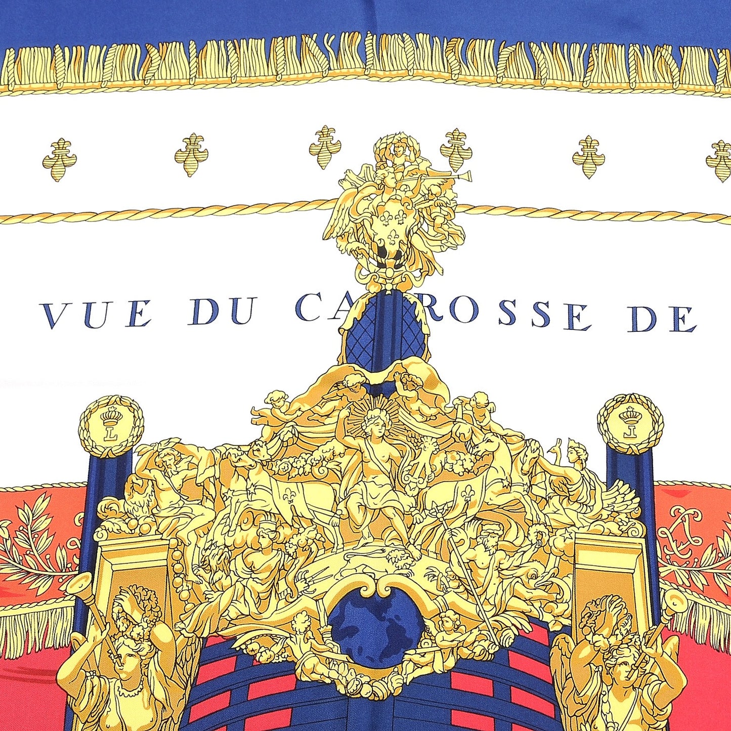 Silk Vue Du Carosse De La Galere La Reale Scarf 90