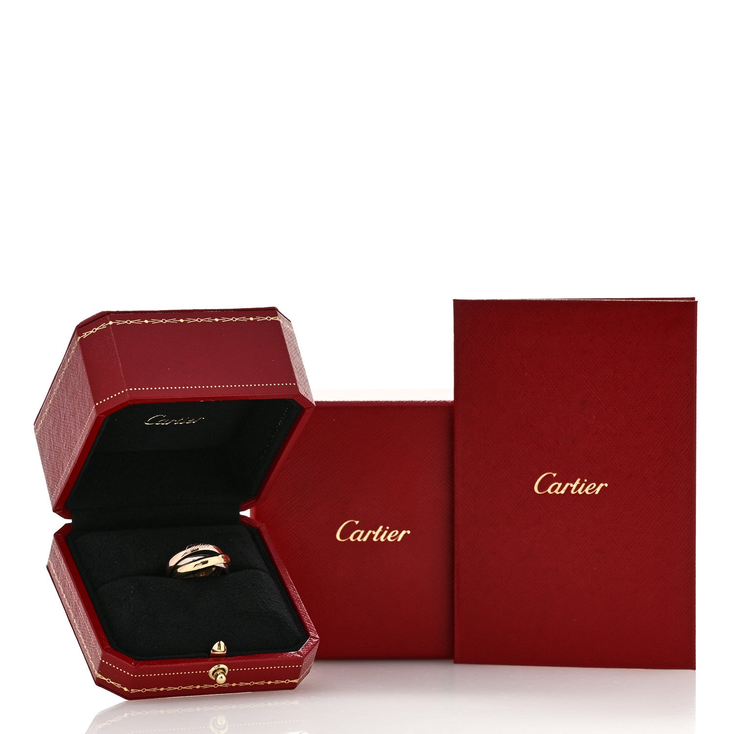 Cartier 18K Pink Yellow White Gold Classic Trinity Ring 53 6.25 6 of 6