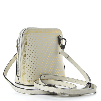 Gucci X SEGA Calfskin GUCCY Stars Mini Dome Shoulder Bag Mystic White Gold 3 of 10