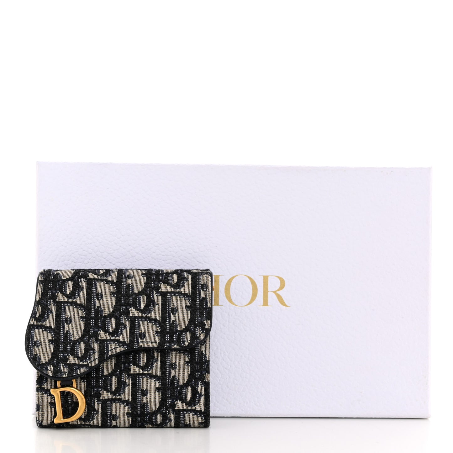 Oblique Saddle Lotus Wallet Blue