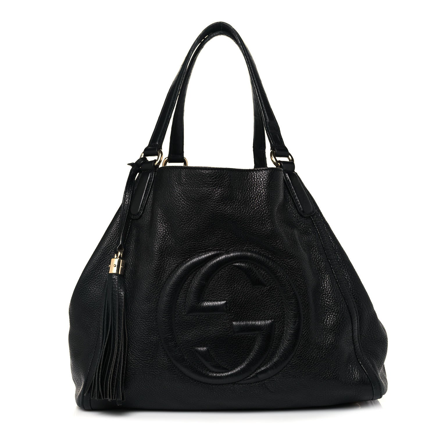 Gucci Pebbled Calfskin Medium Soho Shoulder Bag Black 1 of 21