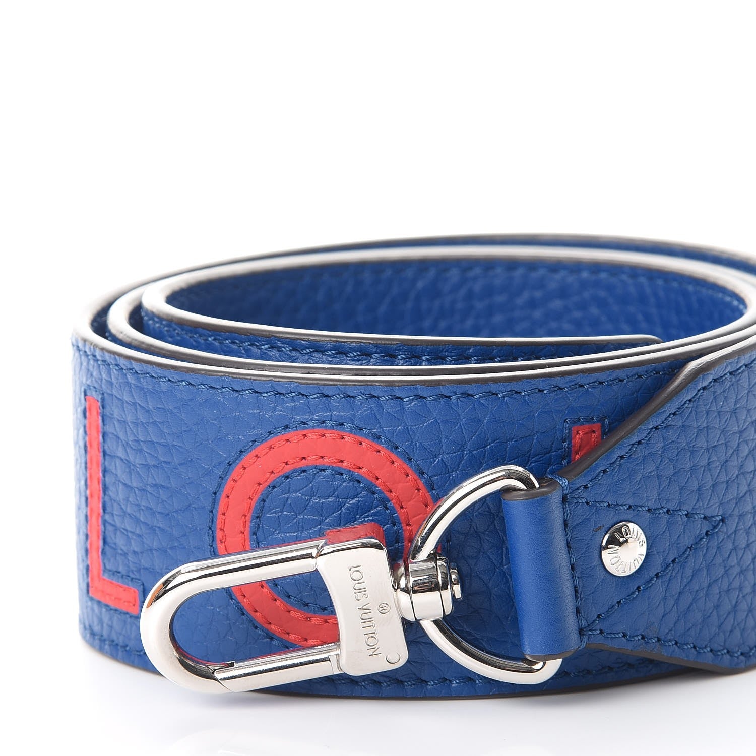 Louis Vuitton Taurillon Bandouliere Shoulder Strap Blue 3 of 10