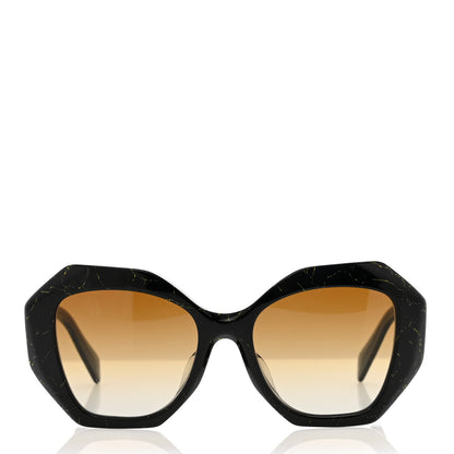 Prada Acetate Polarized Symbole Sunglasses SPR 16W-F Black Marble 2 of 6