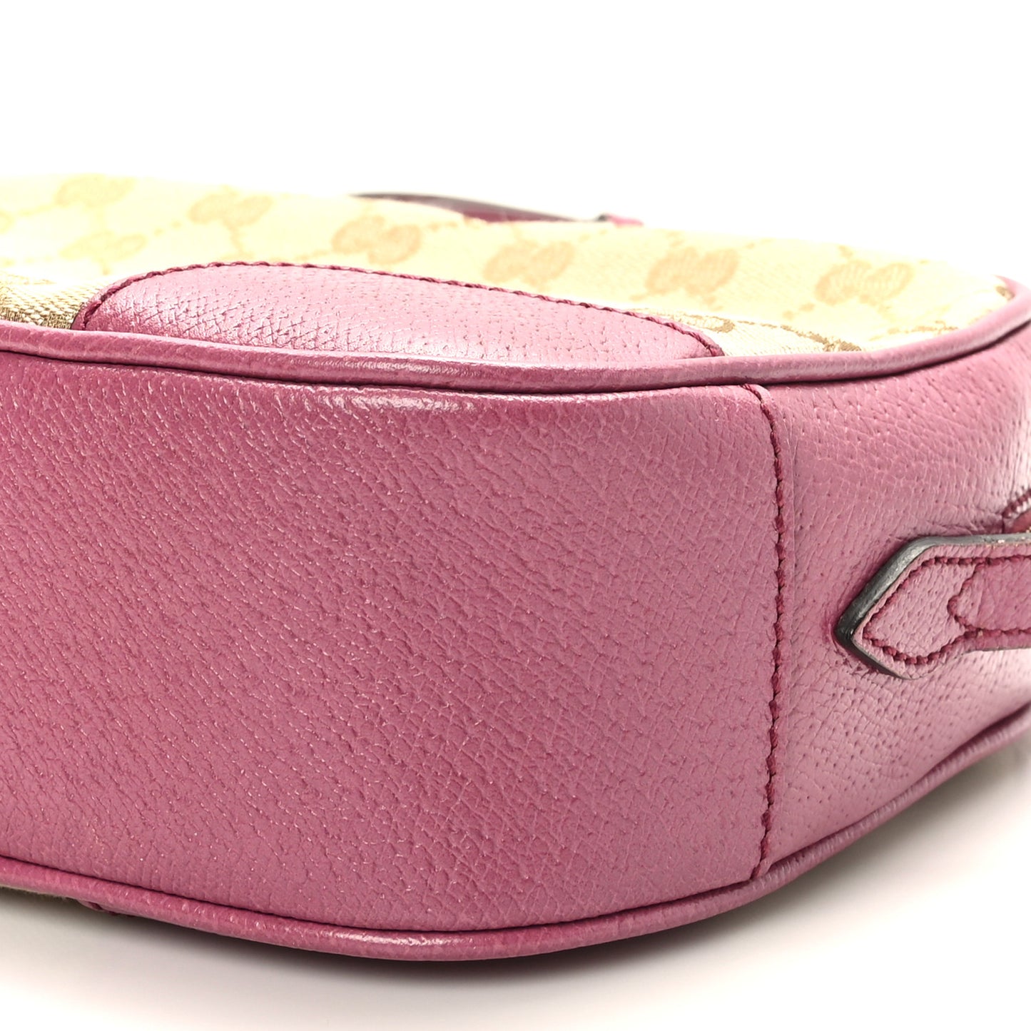 Monogram Textured Calfskin Mini Bree Messenger Bag Beige Ebony Peonia Flower