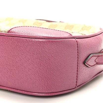 Gucci Monogram Textured Calfskin Mini Bree Messenger Bag Beige Ebony Peonia Flower 9 of 9