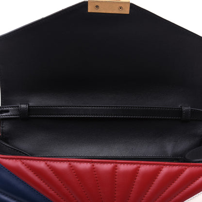 Gucci Calfskin Bamboo Trapuntata Queen Margaret Top Handle Bag Blue Agata Hibiscus Red Mystic White Sugar Pink 10 of 15