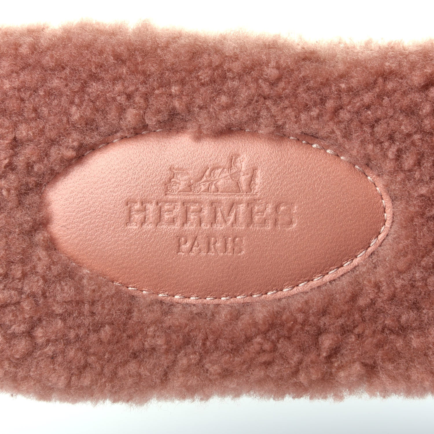 Hermes Woolskin Oran Sandals 37 Rose Aube 8 of 9