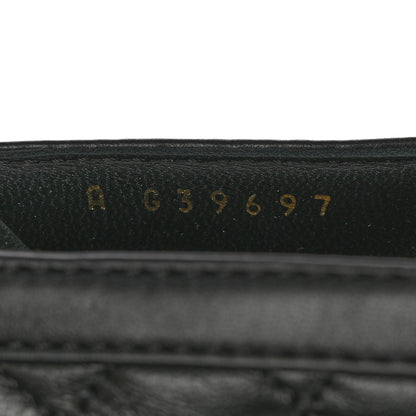 Chanel Lambskin Quilted CC Heart Loafers 38 Black 9 of 14