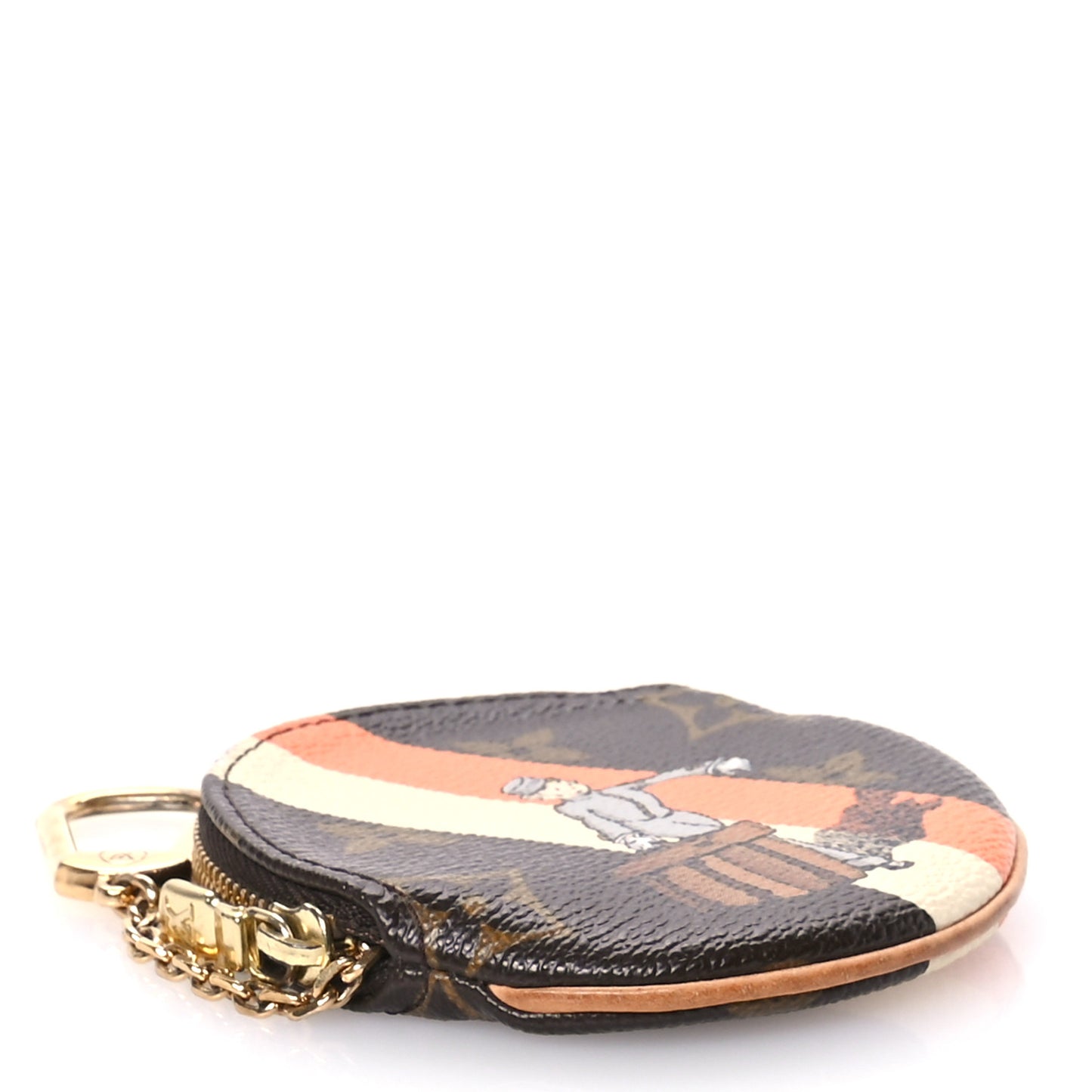 Monogram Groom Round Coin Purse