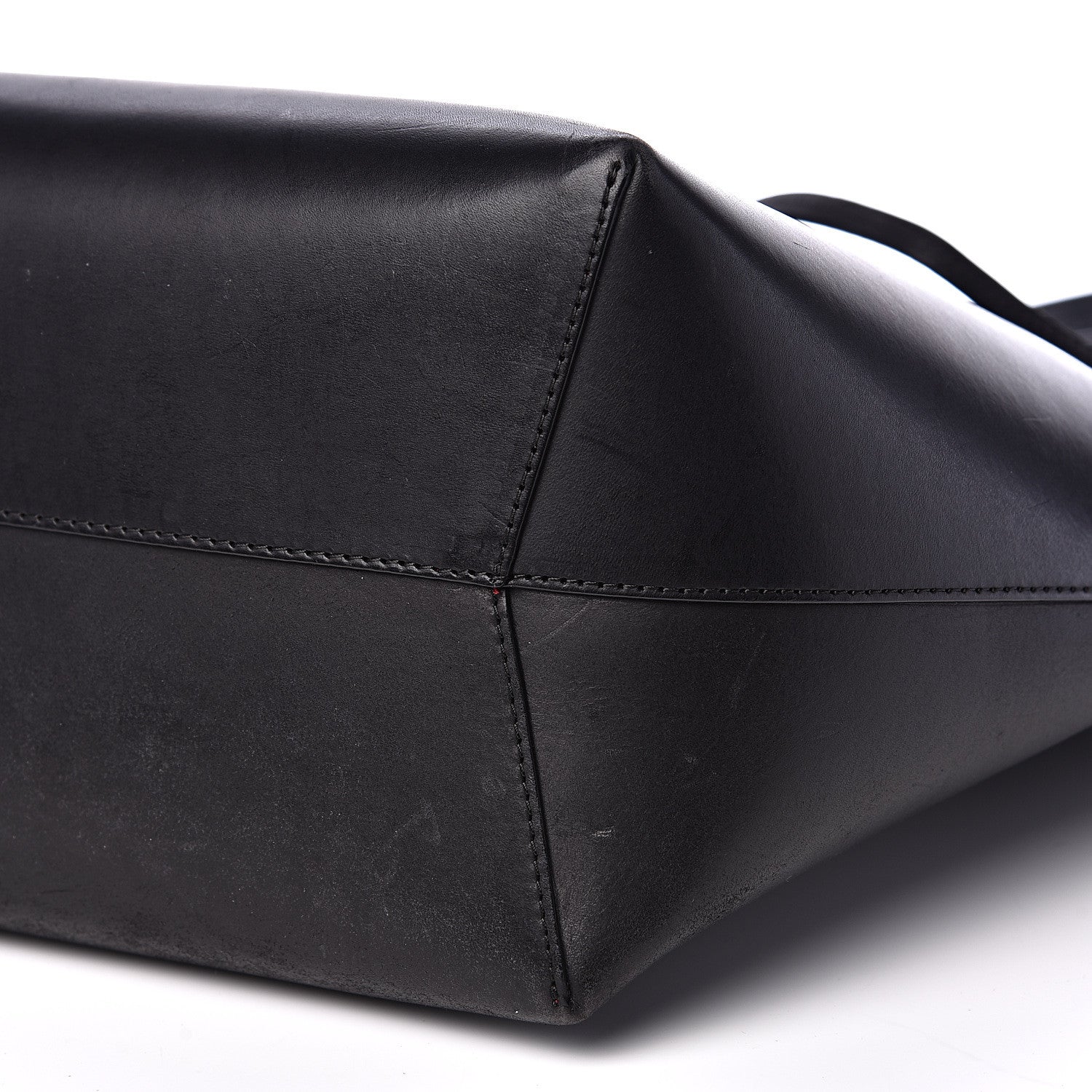 Mansur Gavriel Vegetable Tanned Calfskin Bucket Bag Black Flamma 8 of 17