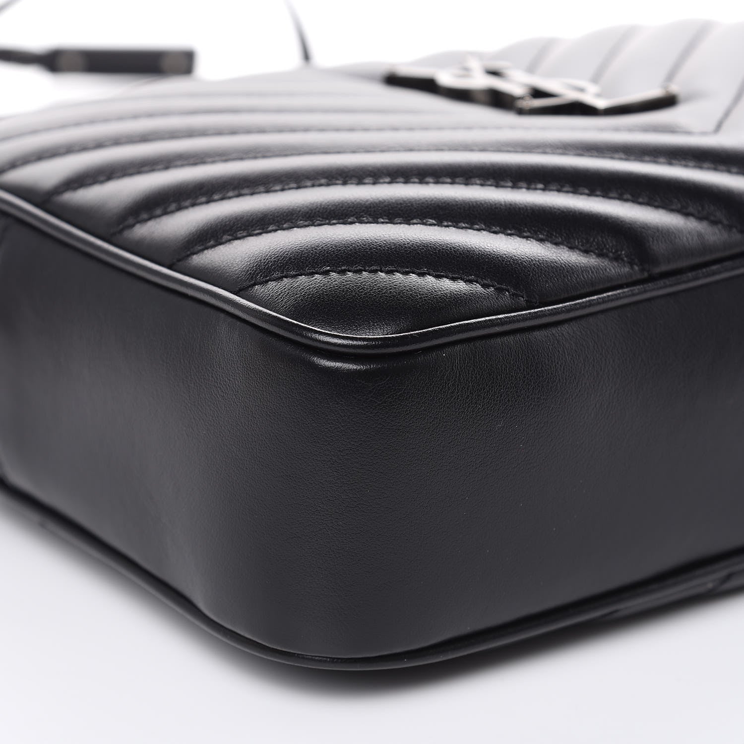 Saint Laurent Calfskin Matelasse Monogram Lou Camera Bag Black 8 of 9