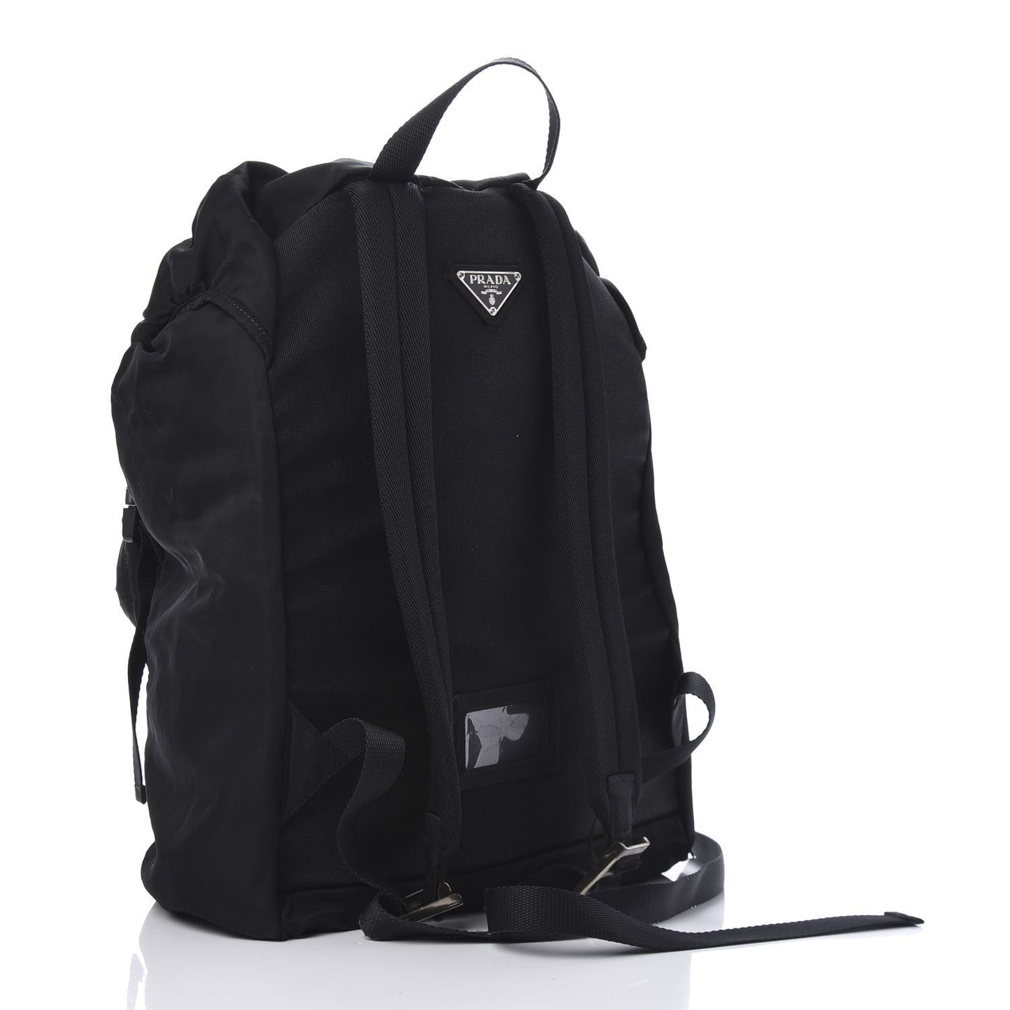 Tessuto Nylon Montagna Double Buckle Backpack Black